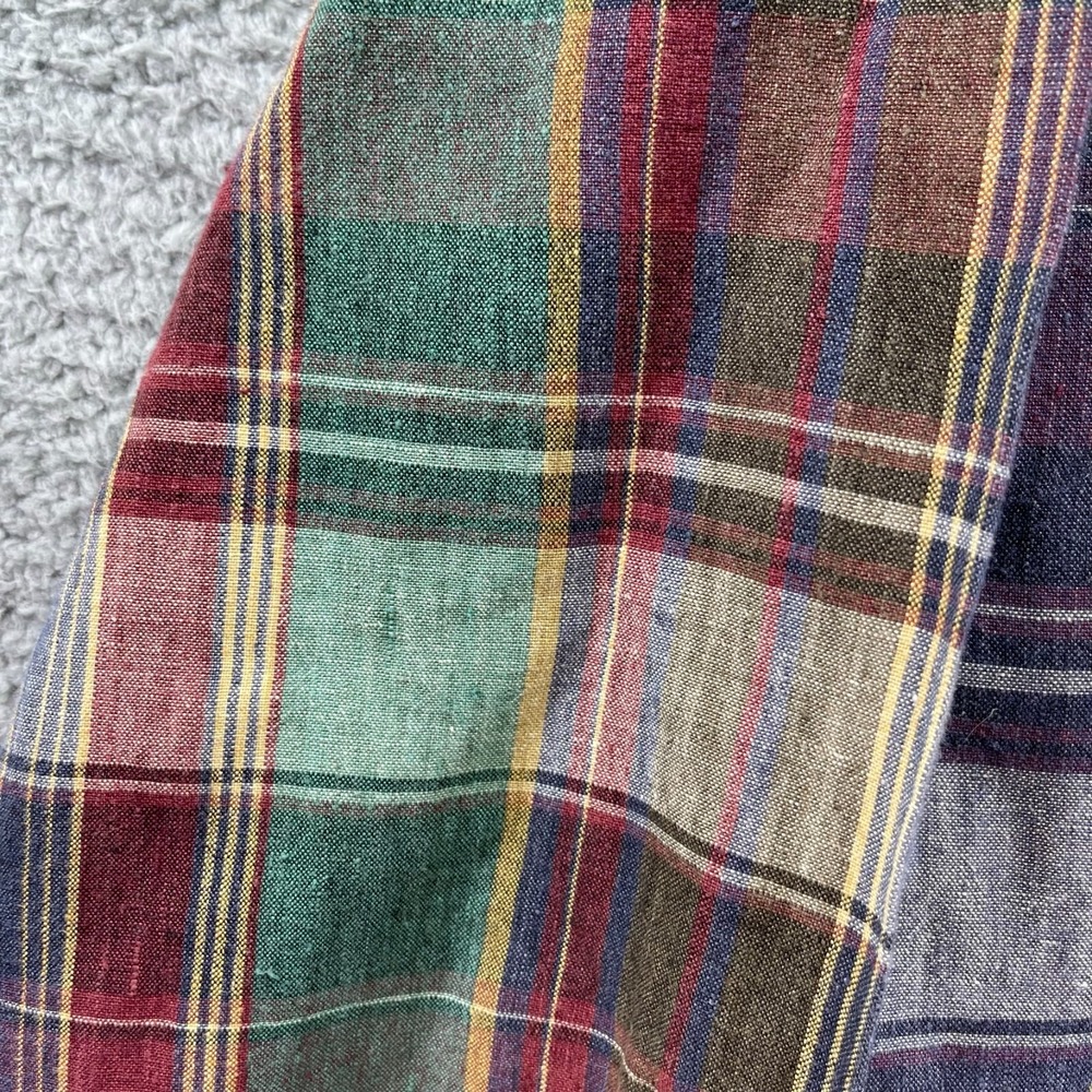 Tommy Hilfiger Shirt Large Button-Down Men's Purple Blue Green Red Plaid‎ - Picture 11 of 15